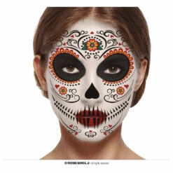 Sugar Skull Temporary Face Tattoo