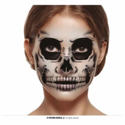 Skeleton Temporary Face Tattoo