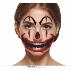 Face Clown Temporary Tattoos