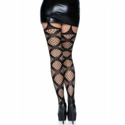 LEG AVENUE Net Garter Belt Stockings -Snazaroo Shop 1954 001 05 48655f47d2
