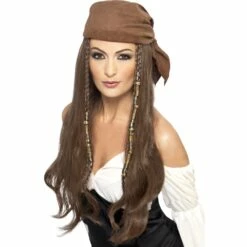 Smiffys Pirate Wig, Brown