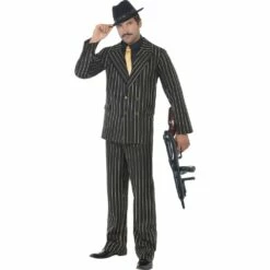 Smiffys Gold Pinstripe Gangster Costume