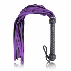 Black And Purple Leather Whip