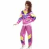 Smiffys 80s Height Of Fashion Shell Suit Costume, Pink -Snazaroo Shop 39660 1 c091ac4a4e