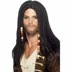 Smiffys Black Pirate Wig