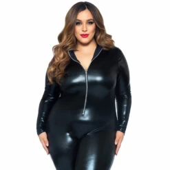 LEG AVENUE Zipper Front Catsuit Costume