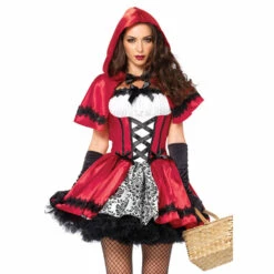 LEG AVENUE Gothic Red Riding Hood Costume
