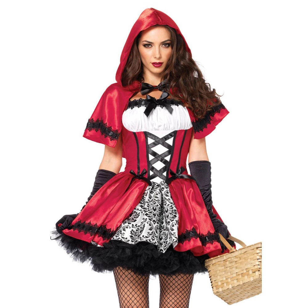 LEG AVENUE Gothic Red Riding Hood Costume 3 LEG AVENUE Gothic Red Riding Hood Costume