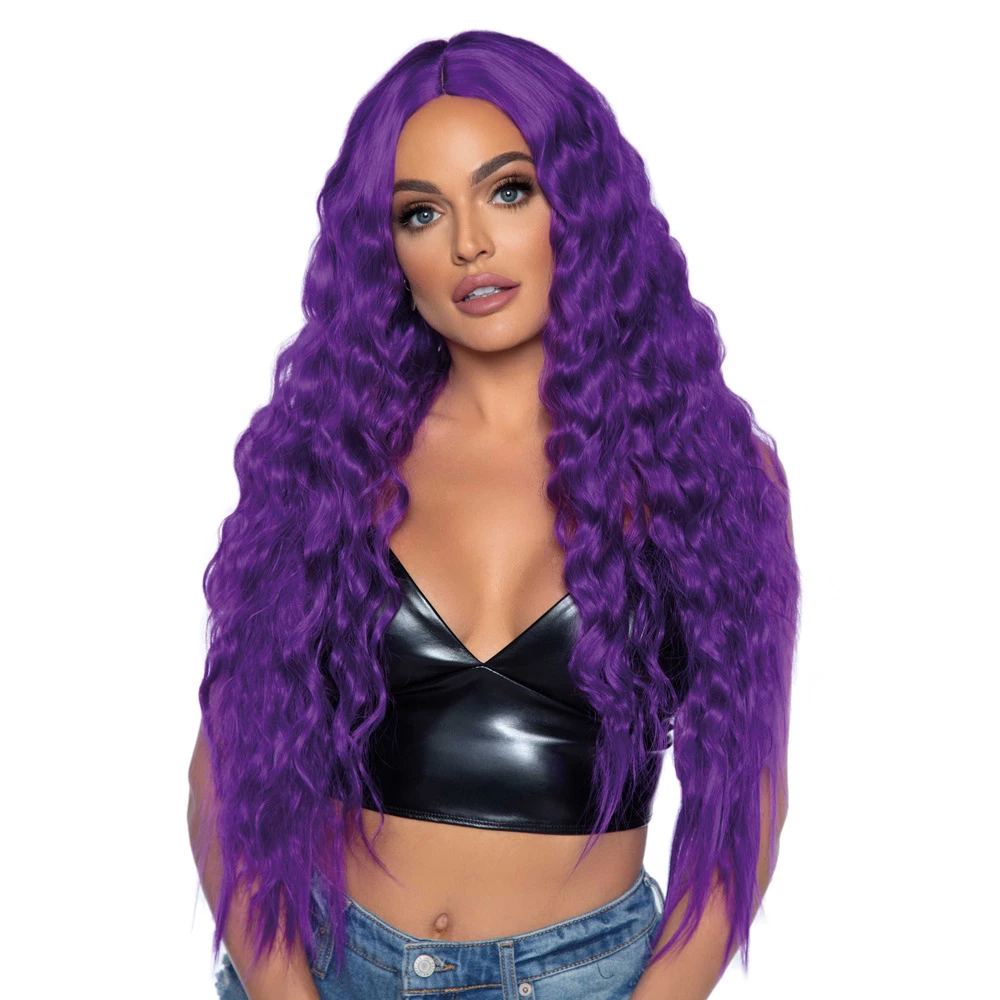 LEG AVENUE Beach Wave Long Wig, Purple 3 LEG AVENUE Beach Wave Long Wig, Purple