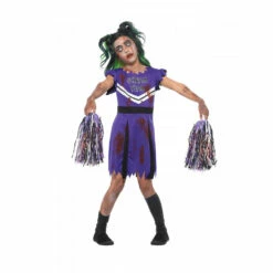 Dark Cheerleader Girls Costume