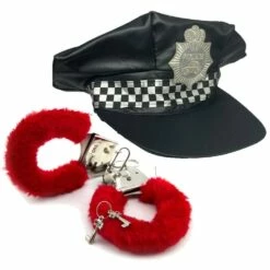 Red Fluffy Handcuffs Set