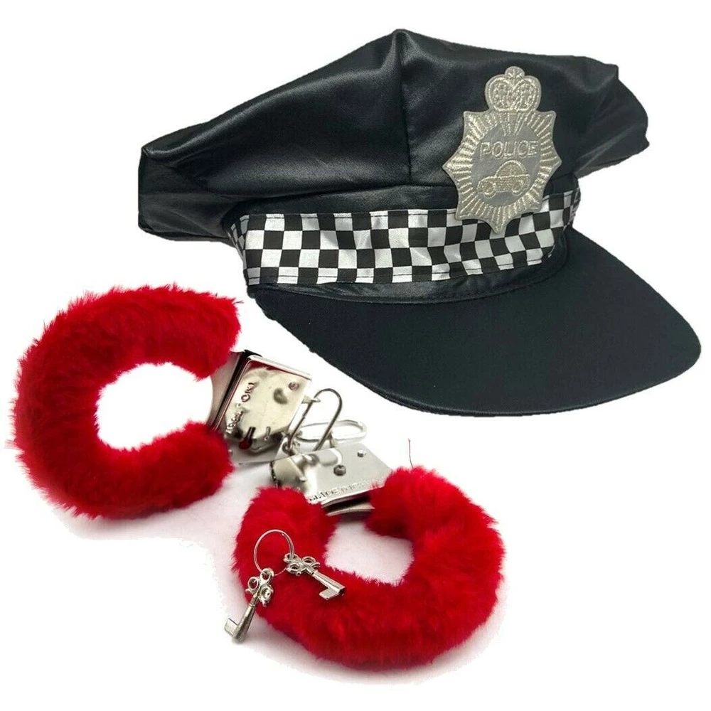 Red Fluffy Handcuffs Set 3 Red Fluffy Handcuffs Set